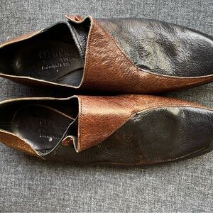 Cydwoq Brown and Black Slip-on Shoes, size 8